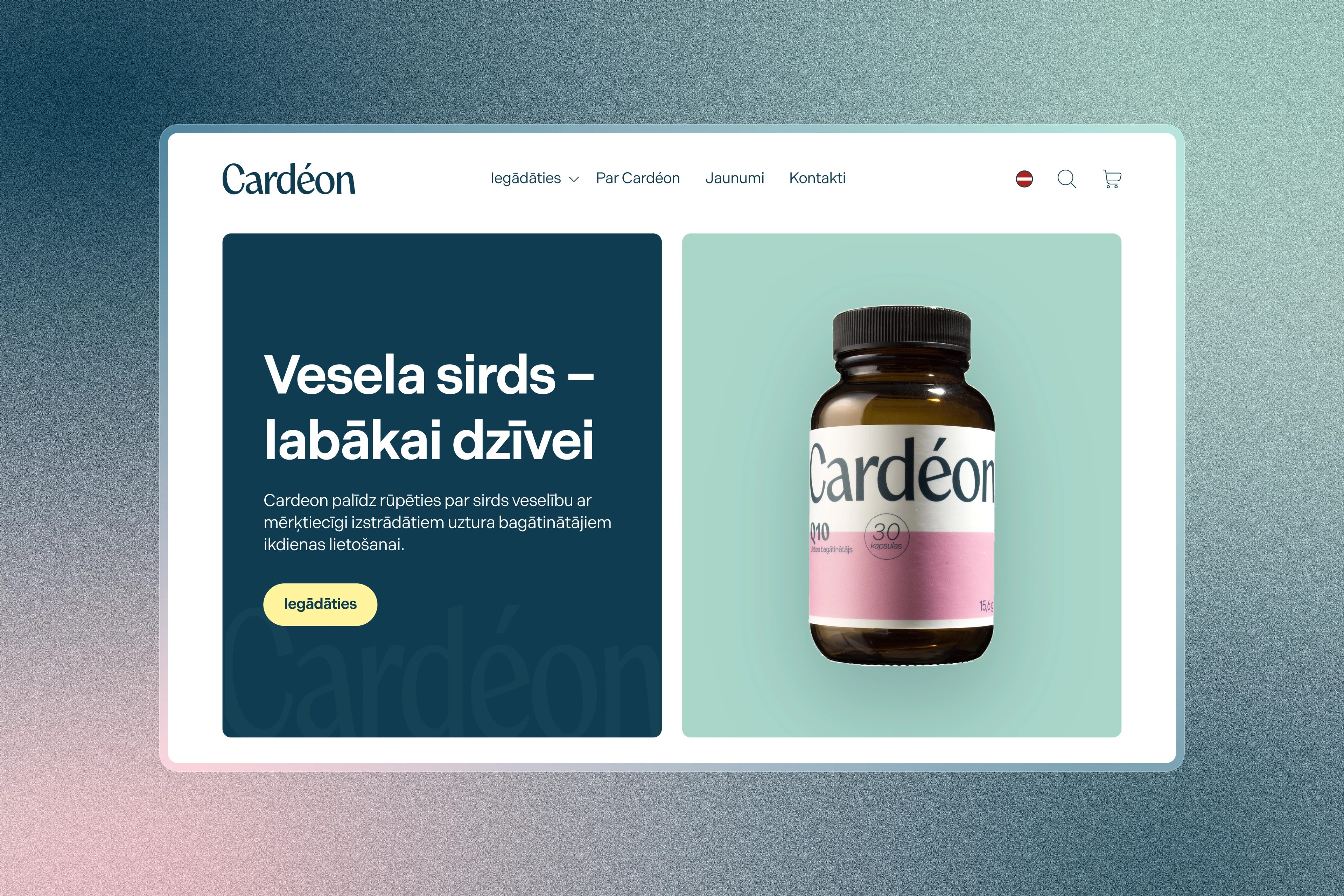 Cardeon interneta veikala izstrāde