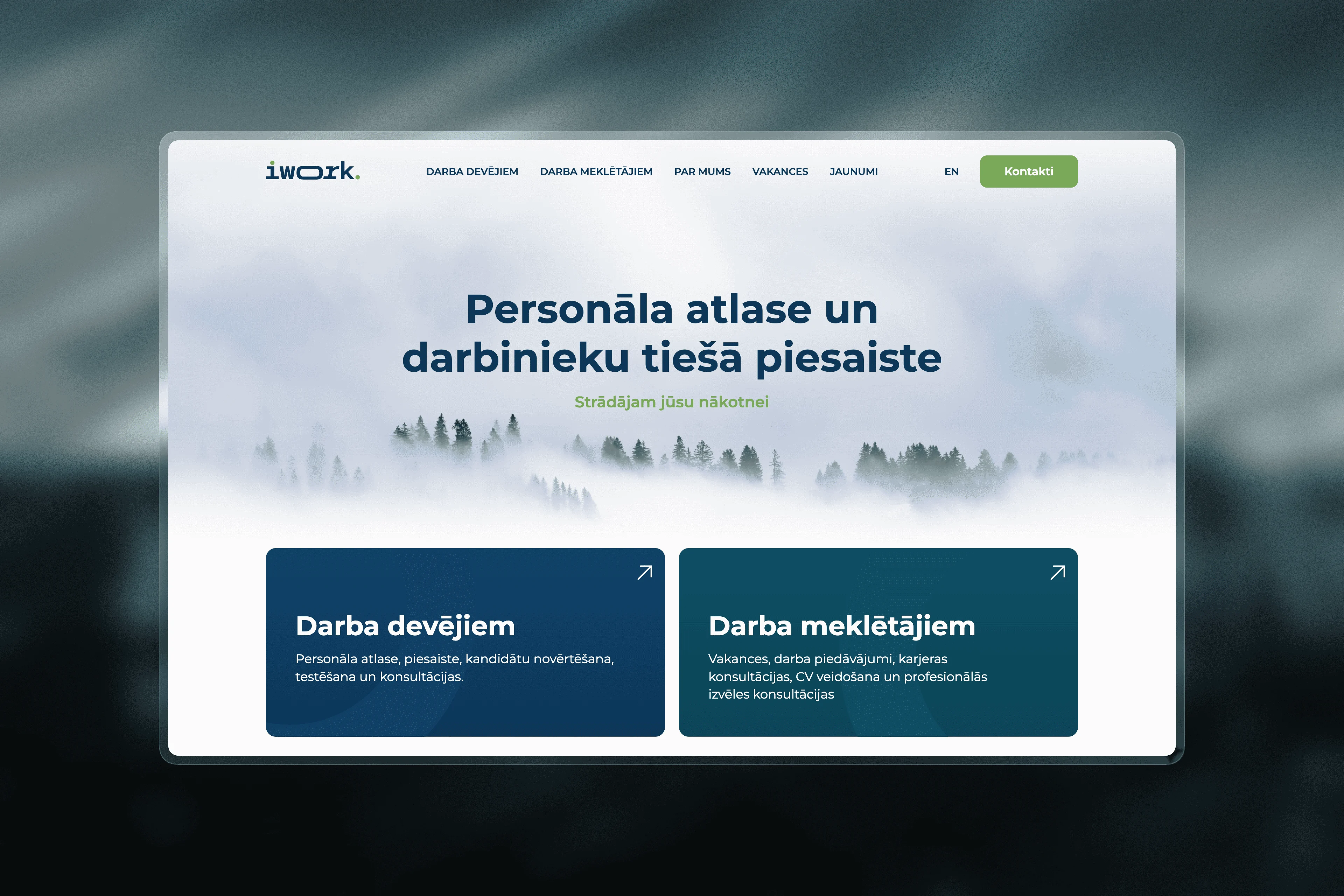 I-Work mājaslapas izstrāde