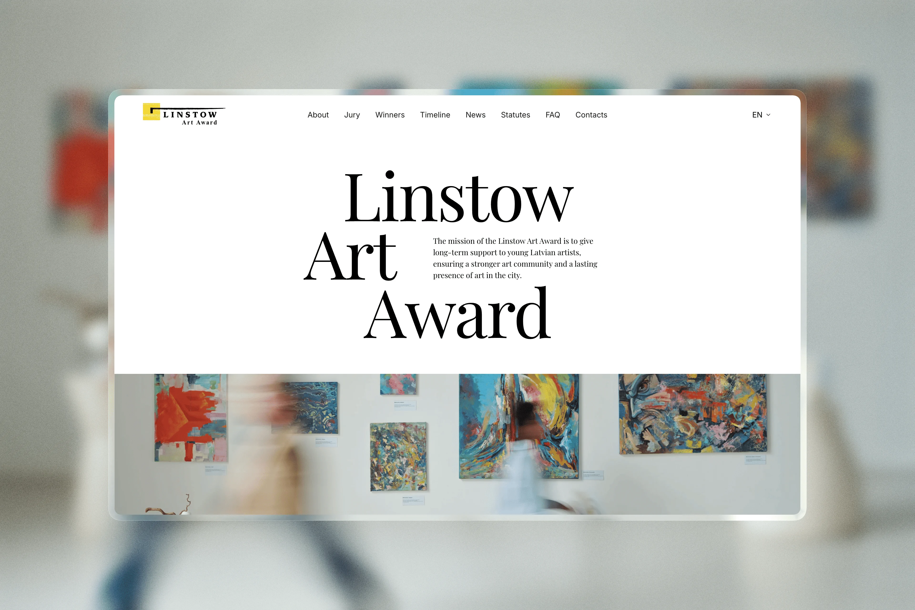 Linstow Art Award mājaslapas izstrāde