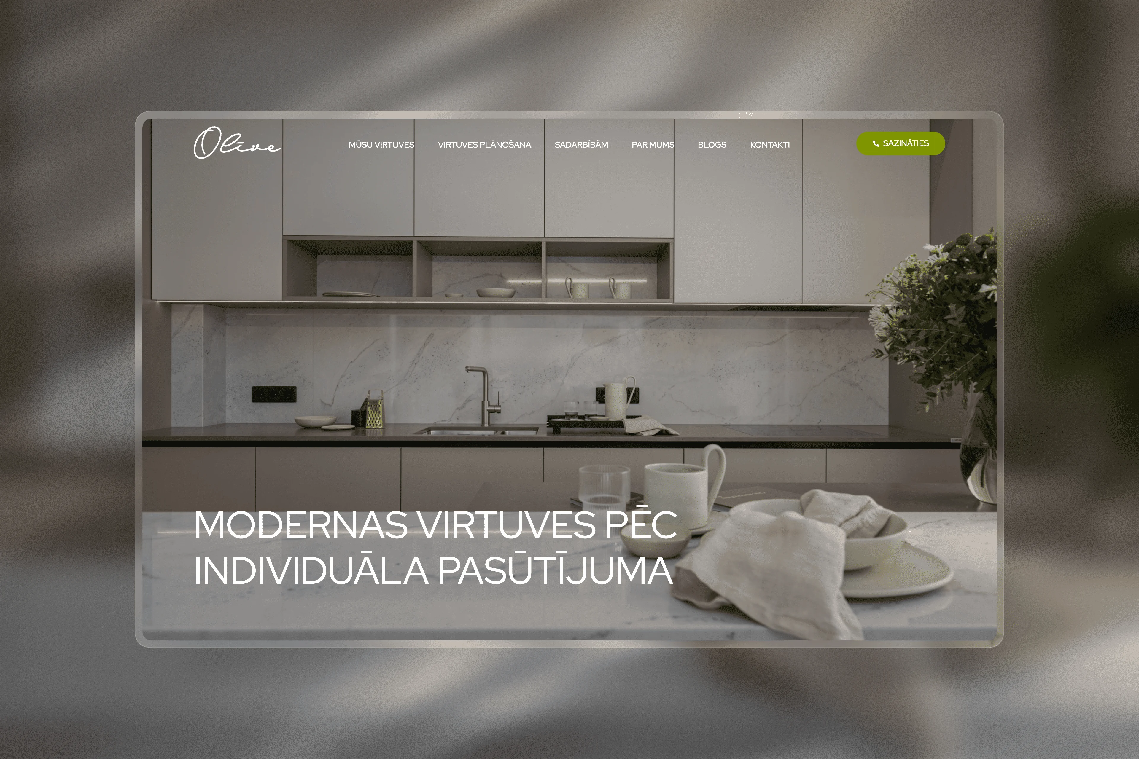 Olīve virtuvju mājaslapas izstrāde